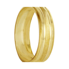 Cargar imagen en el visor de la galería, Anillo Argolla de Matrimonio Diamantada Rayas Oro 10K