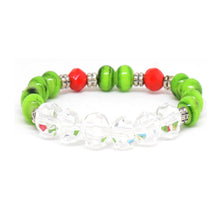 Cargar imagen en el visor de la galería, Pulsera Pierdas Blancas y Verdes