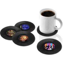 Cargar imagen en el visor de la galería, Porta tazas Discos Retro 4 piezas