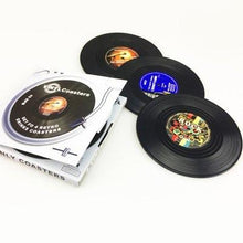 Cargar imagen en el visor de la galería, Porta tazas Discos Retro 4 piezas
