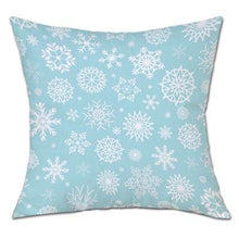 Cargar imagen en el visor de la galería, Funda para Almohada Cojín Copos de Nieve Lino