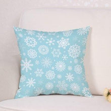 Cargar imagen en el visor de la galería, Funda para Almohada Cojín Copos de Nieve Lino