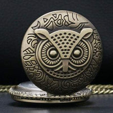 Cargar imagen en el visor de la galería, Reloj de Bolsillo Colgante Collar Búho