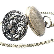 Cargar imagen en el visor de la galería, Reloj de Bolsillo de Cuarzo Colgante Vintage Pajaros