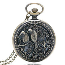 Cargar imagen en el visor de la galería, Reloj de Bolsillo de Cuarzo Colgante Vintage Pajaros