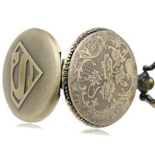 Cargar imagen en el visor de la galería, Reloj de Bolsillo Collar Colgante Superman