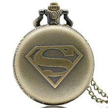 Cargar imagen en el visor de la galería, Reloj de Bolsillo Collar Colgante Superman