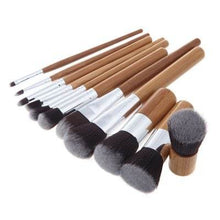 Cargar imagen en el visor de la galería, Brochas de Maquillaje de Bamboo 11 piezas