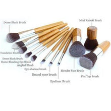 Cargar imagen en el visor de la galería, Brochas de Maquillaje de Bamboo 11 piezas