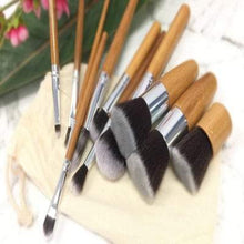 Cargar imagen en el visor de la galería, Brochas de Maquillaje de Bamboo 11 piezas