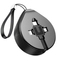 Cargar imagen en el visor de la galería, Cable Retractil Carga Baseus 3 en 1 Usb/Tipo C/Lighting