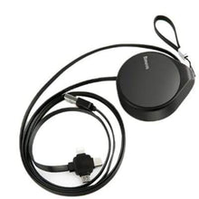 Cargar imagen en el visor de la galería, Cable Retractil Carga Baseus 3 en 1 Usb/Tipo C/Lighting