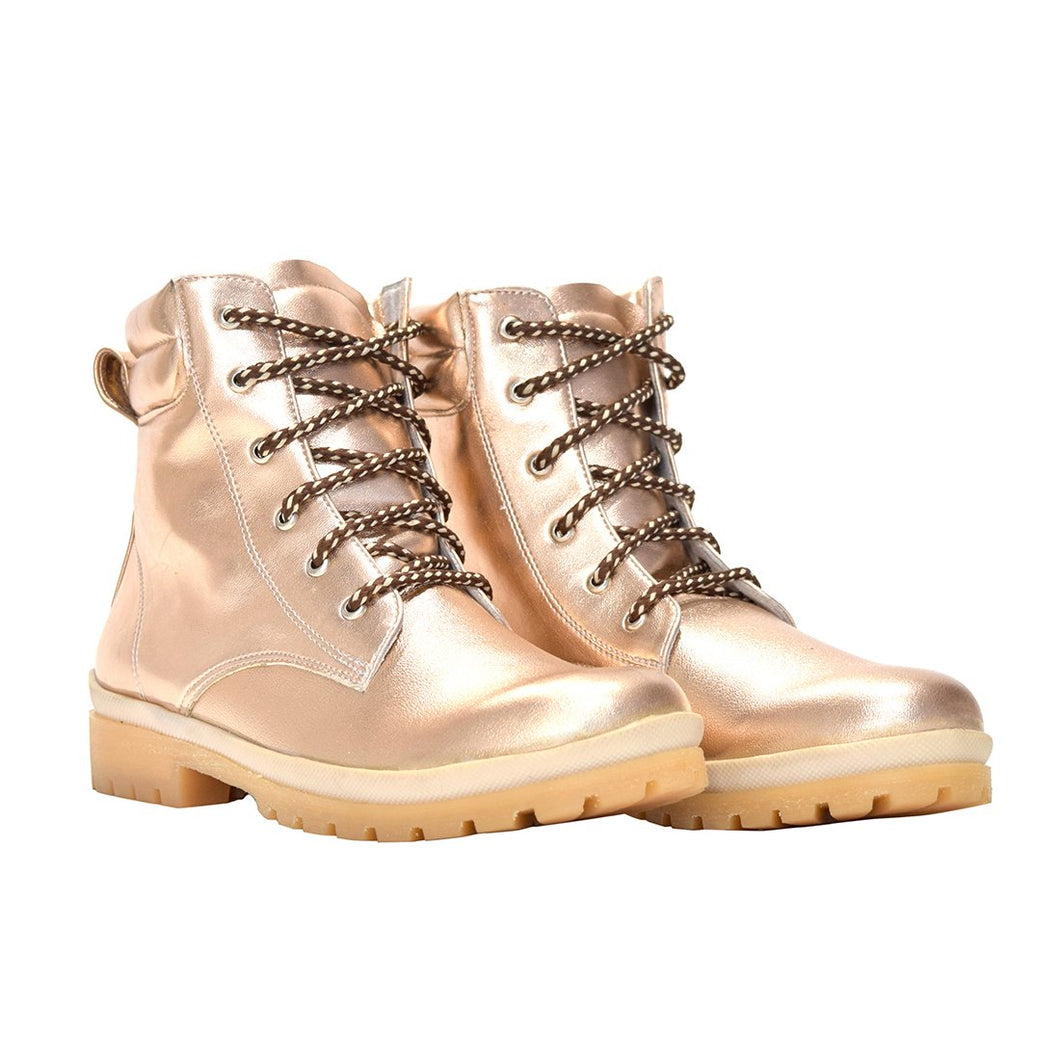 Botas Metálicas Rosas Calzado Rojas