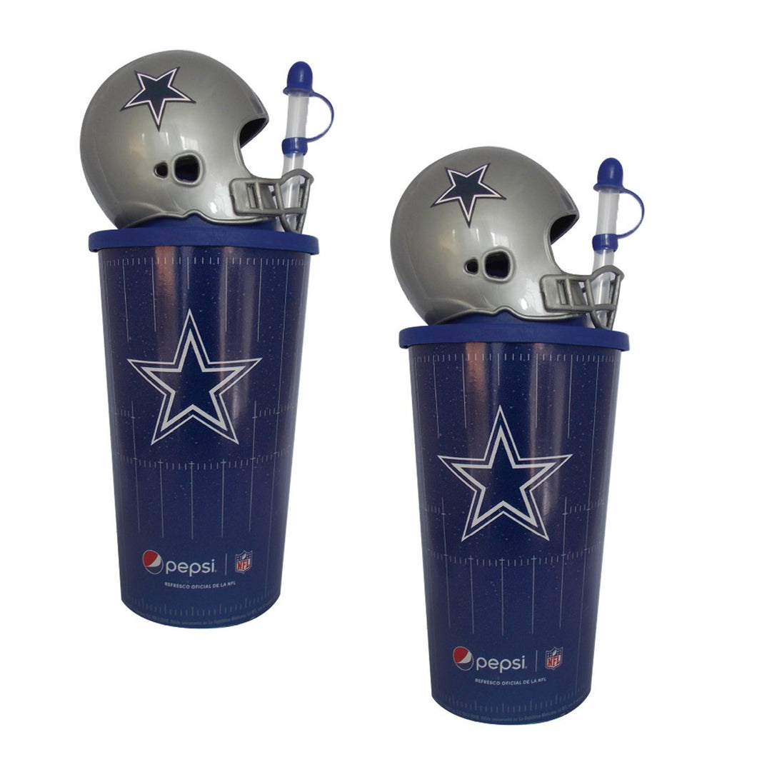 2 Vasos Casco Colección NFL Dallas Cowboys Vaqueros de Dallas