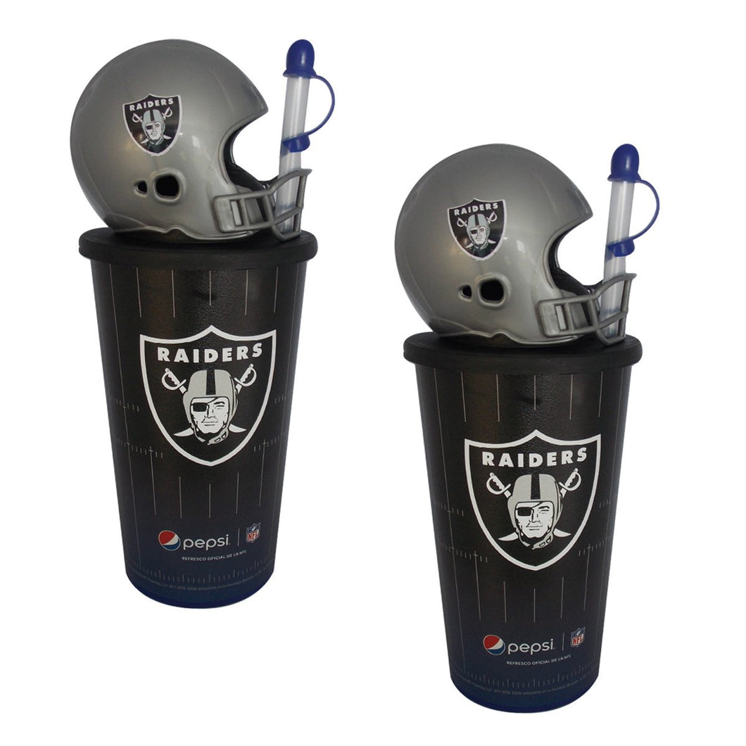 2 Vasos Casco Colección NFL Oakland Raiders