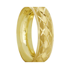 Cargar imagen en el visor de la galería, Anillo Argolla de Matrimonio Facetada Oro 14k