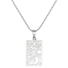 Cargar imagen en el visor de la galería, Juego de  Collar De La Suerte Anillo y Pulsera de Eslabones Acero Inoxidable