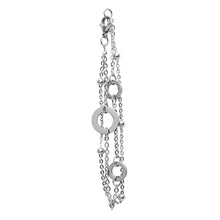 Cargar imagen en el visor de la galería, Pulsera Círculos Doble Cadena Acero Inoxidable Mujer