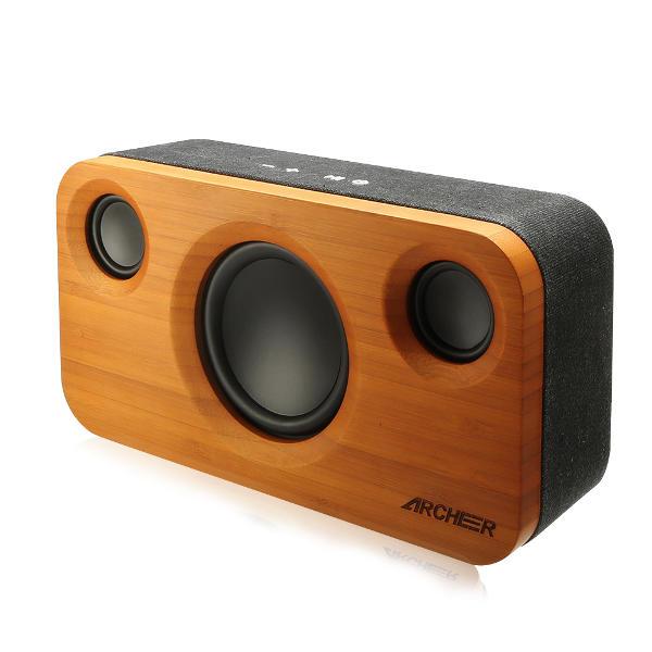 Bocina Bluetooth Inalámbrica Altavoz de Bambú Portátil