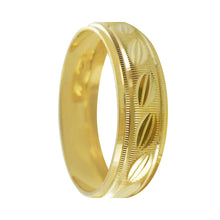 Cargar imagen en el visor de la galería, Anillo Argolla de Matrimonio Diamantada Grano Café Oro 14k