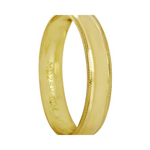 Cargar imagen en el visor de la galería, Anillo Argolla de Matrimonio Delgado Liso Ribeteada Oro 10K