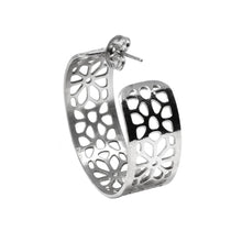 Cargar imagen en el visor de la galería, Arracadas Aretes Diseño De Flores Acero Inoxidable Dama