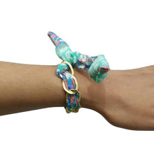 Cargar imagen en el visor de la galería, 12 Bandas Listón Pulsera Flexible de Alambre con Cadena