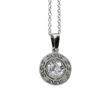 Cargar imagen en el visor de la galería, Juego de Collar y Aretes con Grecas y Piedra para Mujer