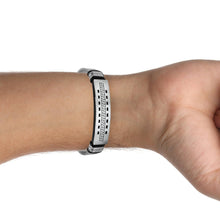 Cargar imagen en el visor de la galería, Pulsera de Cinturón Placa de Grecas Acero Inoxidable Hombre
