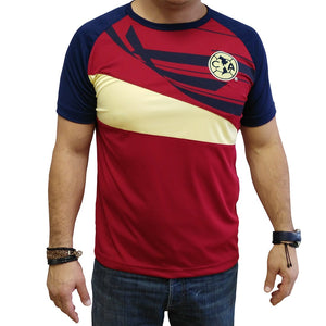 Playera Vino del Equipo de Fútbol América Hombre