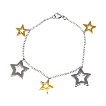 Cargar imagen en el visor de la galería, Juego Collar Pulsera y Aretes De Estrella Acero Inoxidable