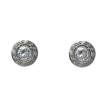 Cargar imagen en el visor de la galería, Juego de Collar y Aretes con Grecas y Piedra para Mujer