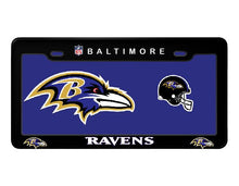 Cargar imagen en el visor de la galería, Porta Placa NFL Colección Baltimore Ravens Cuervos