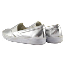 Cargar imagen en el visor de la galería, Tenis Zapatos Metálicos Plateados Calzado Rojas