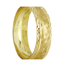 Cargar imagen en el visor de la galería, Anillo Argolla Matrimonio Satinada Orilla Diamantada Oro 14k