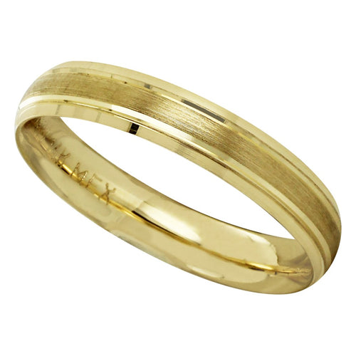 Anillo Argolla de Matrimonio Satinada Oro 14k