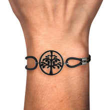 Cargar imagen en el visor de la galería, Pulsera De Caucho Con Árbol Vida Acero Inoxidable Dama