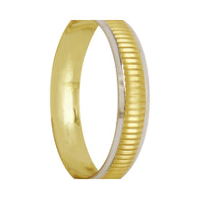 Cargar imagen en el visor de la galería, Anillo Argolla de Matrimonio Rayada Diamantada Oro 10K