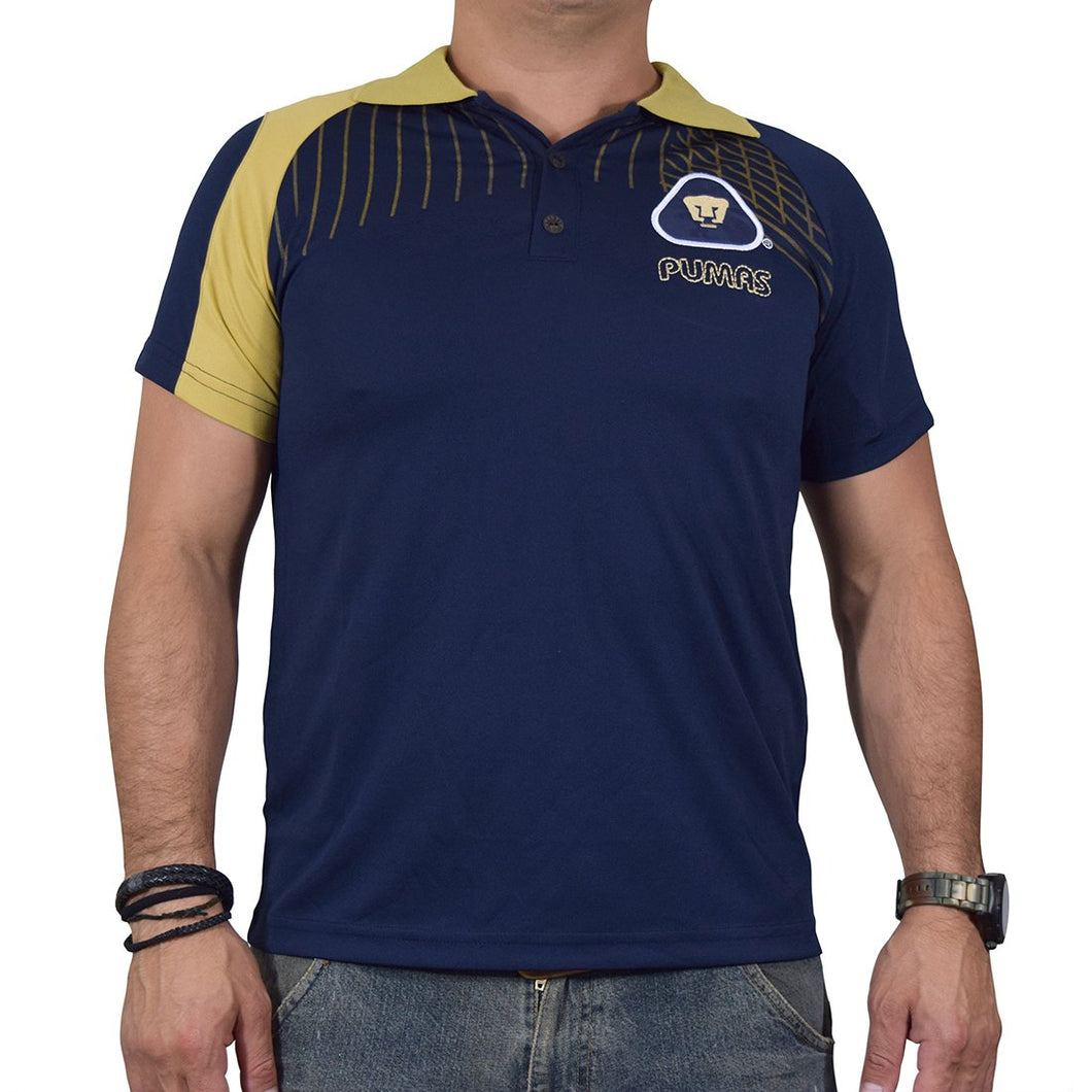Playera Azul del Equipo de Fútbol Pumas Tipo Polo Hombre