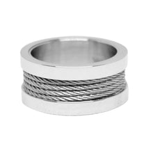 Cargar imagen en el visor de la galería, Anillo Cuerda de Acero Inoxidable