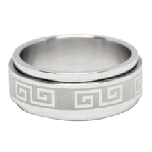 Cargar imagen en el visor de la galería, Anillo Doble con Grecas Acero Inoxidable Unisex #7