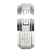 Cargar imagen en el visor de la galería, Anillo Doble con Grecas Acero Inoxidable Unisex #7