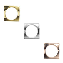 Cargar imagen en el visor de la galería, Anillo Triple Cuadrado Acero Inoxidable