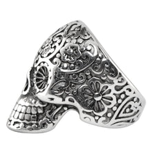 Cargar imagen en el visor de la galería, Anillo de Cráneo Calavera Ornamentos Acero Inoxidable