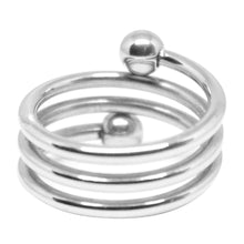 Cargar imagen en el visor de la galería, Anillo Espiral Incrustaciones Acero Inoxidable