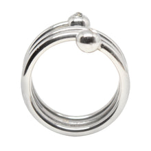 Cargar imagen en el visor de la galería, Anillo Espiral Incrustaciones Acero Inoxidable
