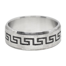 Cargar imagen en el visor de la galería, Anillo de Grecas  Acero Inoxidable
