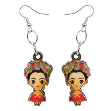 Cargar imagen en el visor de la galería, 6 Aretes MDF Diseños Varios Dama