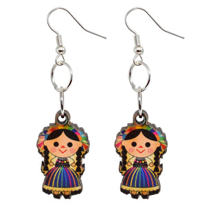 6 Aretes MDF Diseños Varios Dama