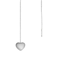 Cargar imagen en el visor de la galería, Juego de Collar Dije Botón Corazón Brazalete y Aretes Corazón Acero Inoxidable